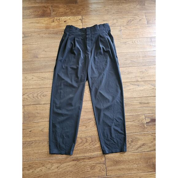 Athleta Skyline II PantS Black Paperbag High Waist Women's Size 12 - Picture 1 of 7